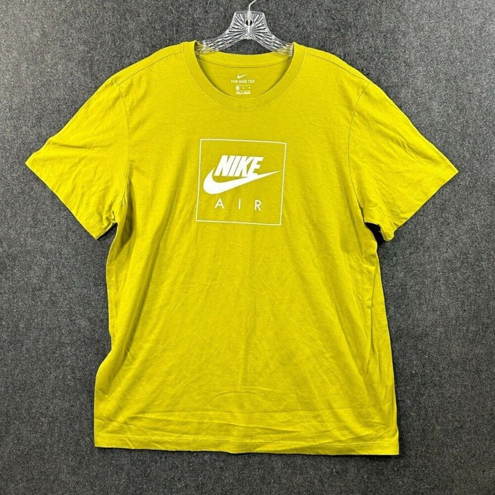 Nike Air Shirt Men's Extra Large Gold White Logo Basic Tee Casual - Picture 1 of 9